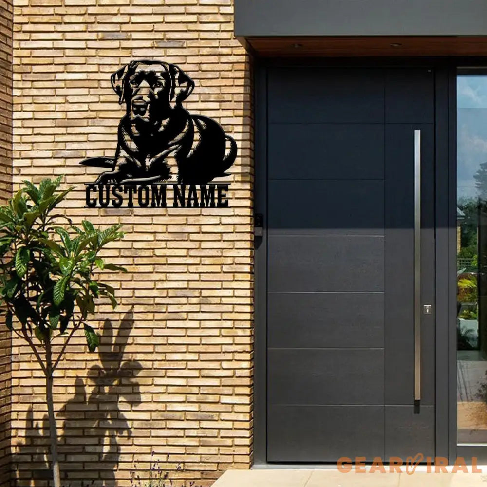 Custom Metal Labrador Retriever Sign with Led Light Labrador Retriever Name Gift Gift For Dog Lover Dog Monogram Metal