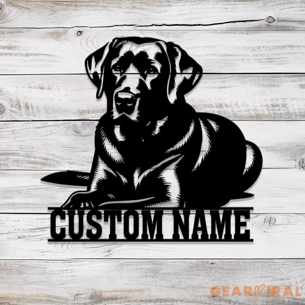 Custom Metal Labrador Retriever Sign with Led Light Labrador Retriever Name Gift Gift For Dog Lover Dog Monogram Metal
