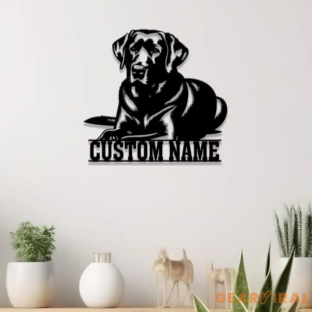 Custom Metal Labrador Retriever Sign with Led Light Labrador Retriever Name Gift Gift For Dog Lover Dog Monogram Metal