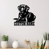 Custom Metal Labrador Retriever Sign with Led Light Labrador Retriever Name Gift Gift For Dog Lover Dog Monogram Metal