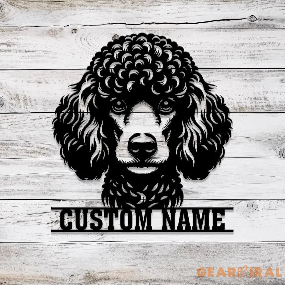 Custom Metal Poodle Sign with Led Light Poodle Family Name Gift Gift For Dog Lover Dog Monogram Metal Sign Dog Mom Gifts