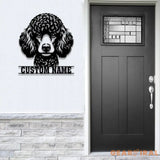 Custom Metal Poodle Sign with Led Light Poodle Family Name Gift Gift For Dog Lover Dog Monogram Metal Sign Dog Mom Gifts