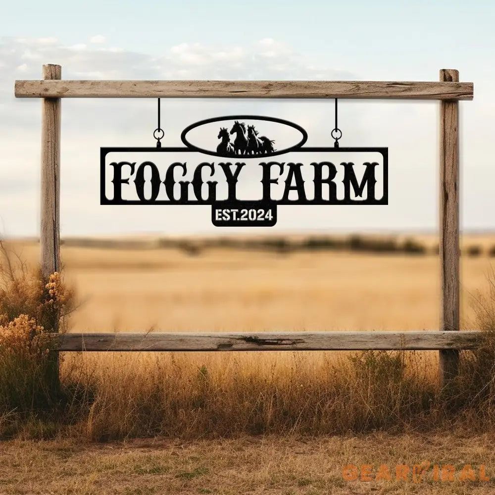 Custom Metal Ranch Name Sign Personalized Farm Name Sign Unique Custom Farm Sign Christmas Gift Anniversary Gift Porch