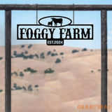 Custom Metal Ranch Name Sign Personalized Farm Name Sign Unique Custom Farm Sign Christmas Gift Anniversary Gift Porch