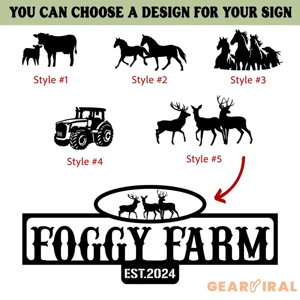 Custom Metal Ranch Name Sign Personalized Farm Name Sign Unique Custom Farm Sign Christmas Gift Anniversary Gift Porch