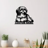 Custom Metal Shih Tzu Sign with Led Light Shih Tzu Family Name Gift Gift For Dog Lover Dog Monogram Metal Sign Dog Mom