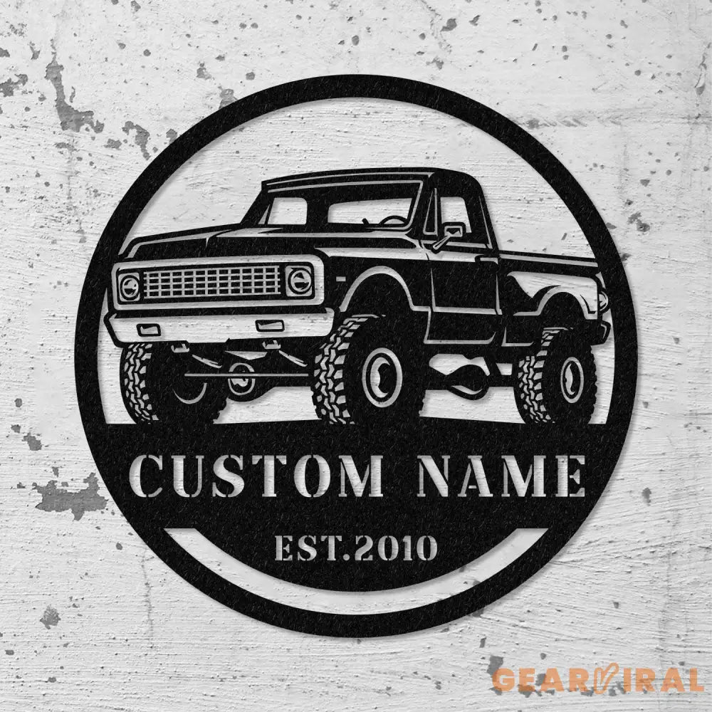 Custom Metal Truck Driver Metal Wall Art LED Light Personalized Trucker Name Personalized Man Cave Named Wall Art Decor