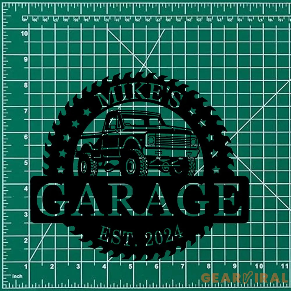 Custom Metal Truck Garage Signs with Led Light Man Cave Named Wall Art Deco Metal Garage Wall Art Dad’s Gift for