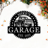 Custom Metal Truck Garage Signs with Led Light Man Cave Named Wall Art Deco Metal Garage Wall Art Dad’s Gift for