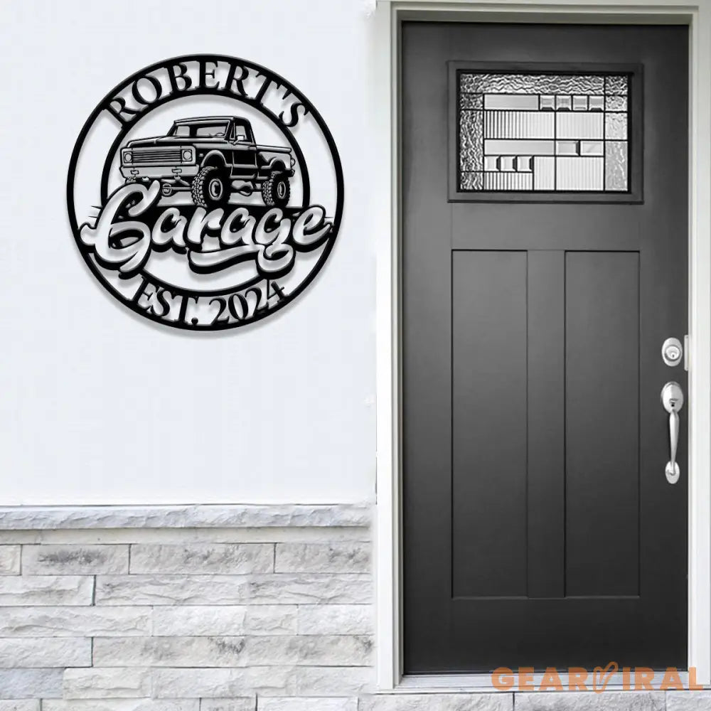 Custom Metal Truck Garage Signs with Led Light Man Cave Named Wall Art Deco Metal Garage Wall Art Dad’s Gift for