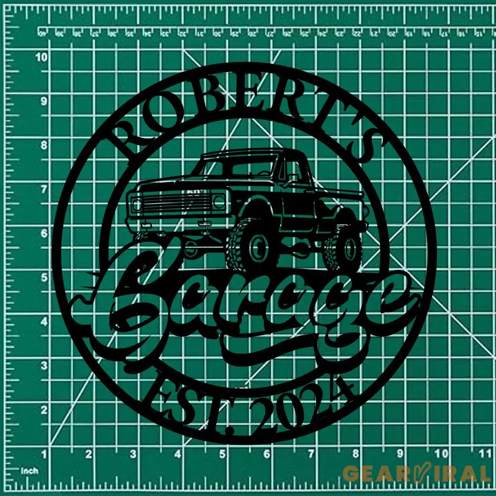 Custom Metal Truck Garage Signs with Led Light Man Cave Named Wall Art Deco Metal Garage Wall Art Dad’s Gift for