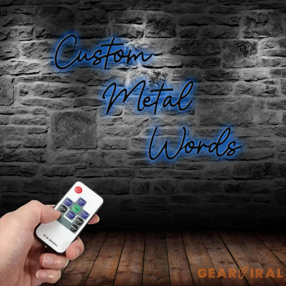 Custom Metal Words Script 3 | Your Custom Text | Custom Name Script Metal Sign | Personalized Wall Decor | Housewarming