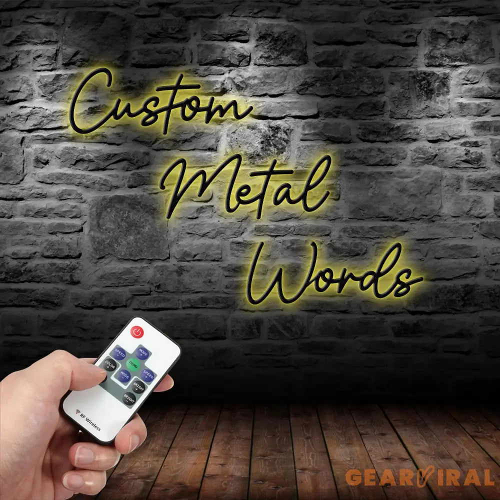 Custom Metal Words Script 3 | Your Custom Text | Custom Name Script Metal Sign | Personalized Wall Decor | Housewarming