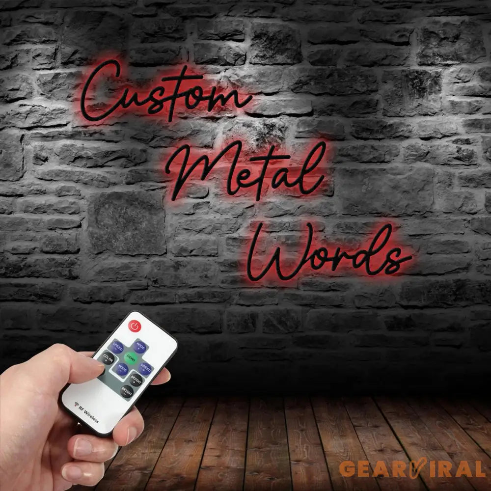 Custom Metal Words Script 3 | Your Custom Text | Custom Name Script Metal Sign | Personalized Wall Decor | Housewarming