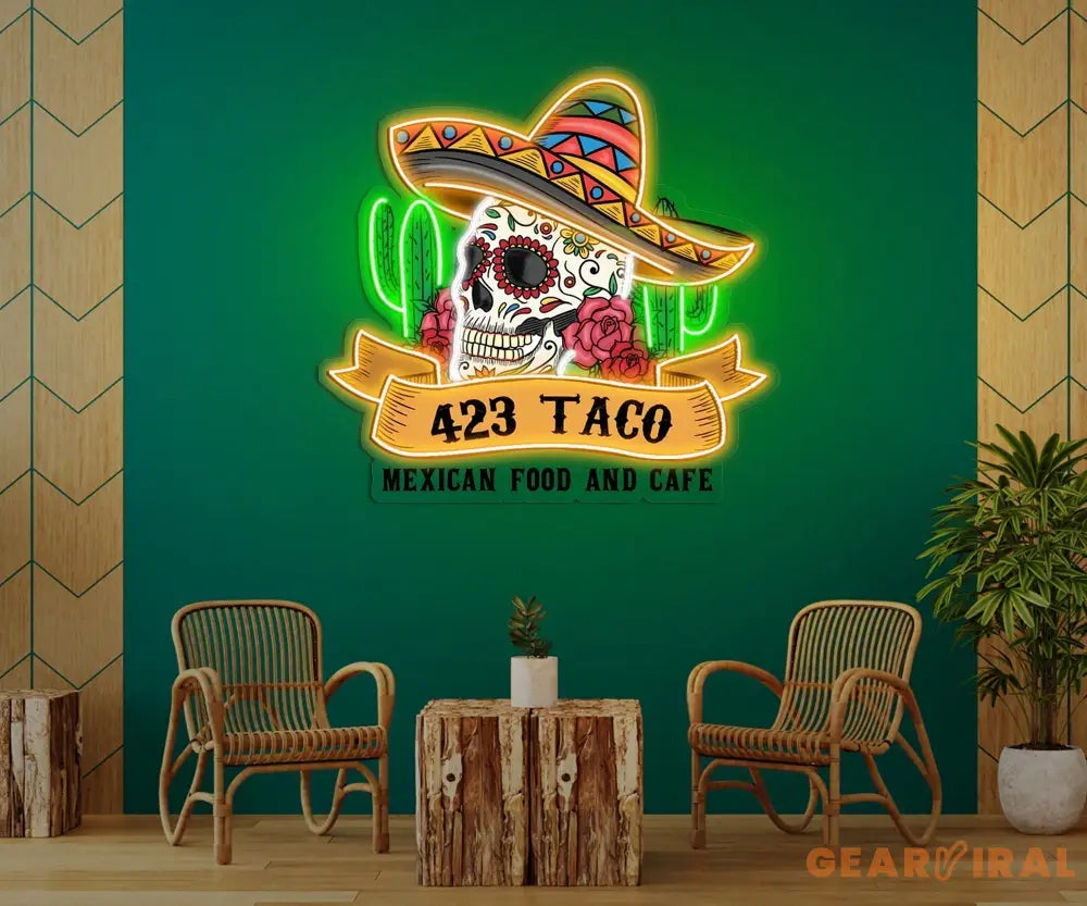 Custom Mexican Food Restaurants LED Neon Sign Light Pop Art