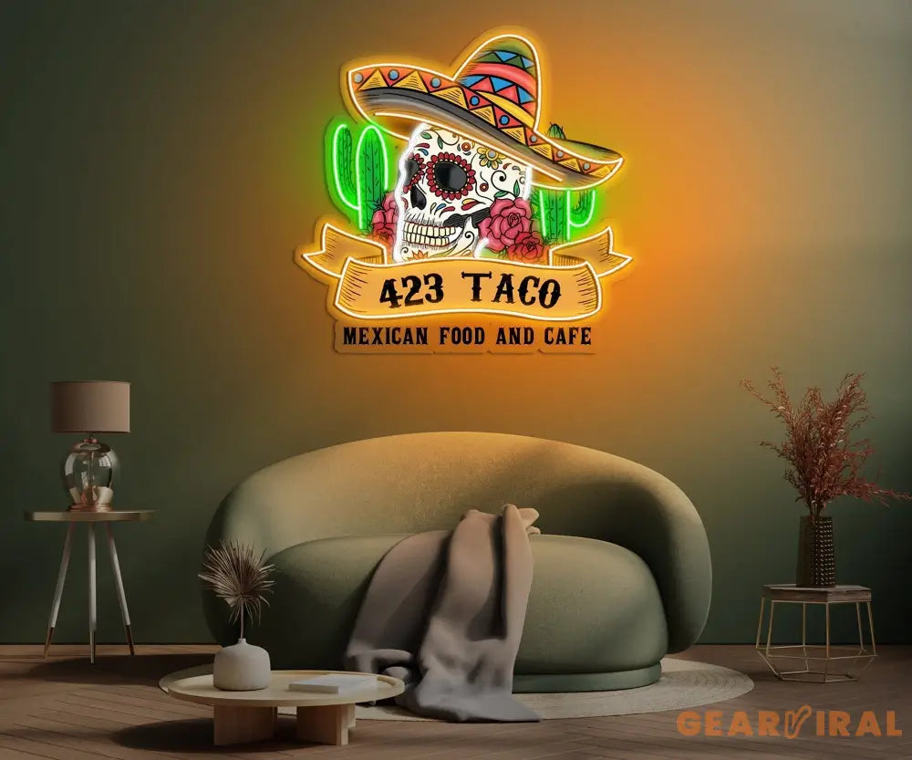 Custom Mexican Food Restaurants LED Neon Sign Light Pop Art