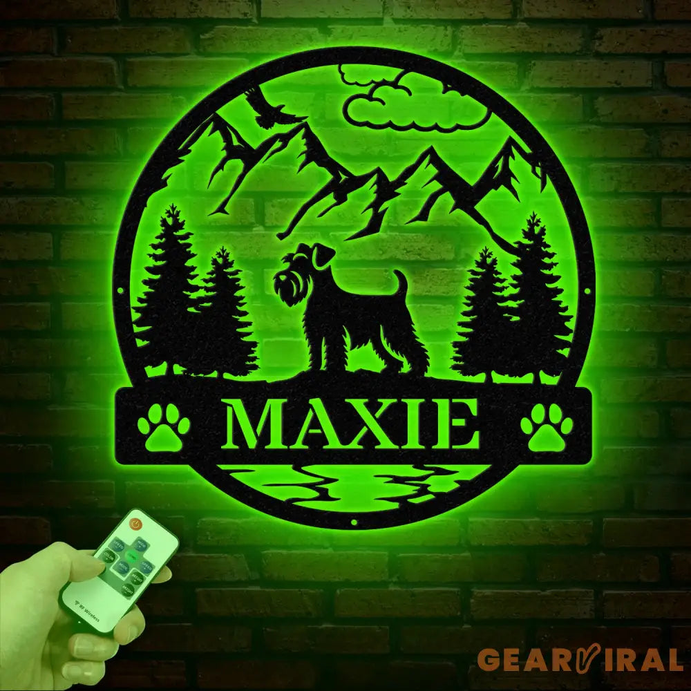 Custom Miniature Schnauzer Metal Sign Dog Name Sign Schnauzer Wall Decor Dog Lovers Wall Art Pet Lover Gift Dog Mom