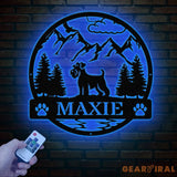 Custom Miniature Schnauzer Metal Sign Dog Name Sign Schnauzer Wall Decor Dog Lovers Wall Art Pet Lover Gift Dog Mom