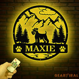 Custom Miniature Schnauzer Metal Sign Dog Name Sign Schnauzer Wall Decor Dog Lovers Wall Art Pet Lover Gift Dog Mom