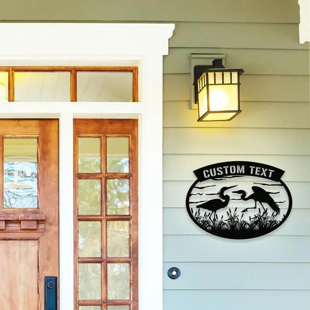 Custom Moon Sun Metal LED Sign Personalized Family Name Led Metal Sign Outdoor Door Decor Address Wall Art Perfect Gift