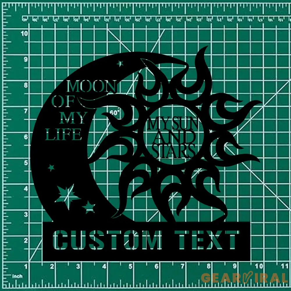 Custom Moon Sun Metal LED Sign Personalized Family Name Led Metal Sign Outdoor Door Decor Address Wall Art Perfect Gift