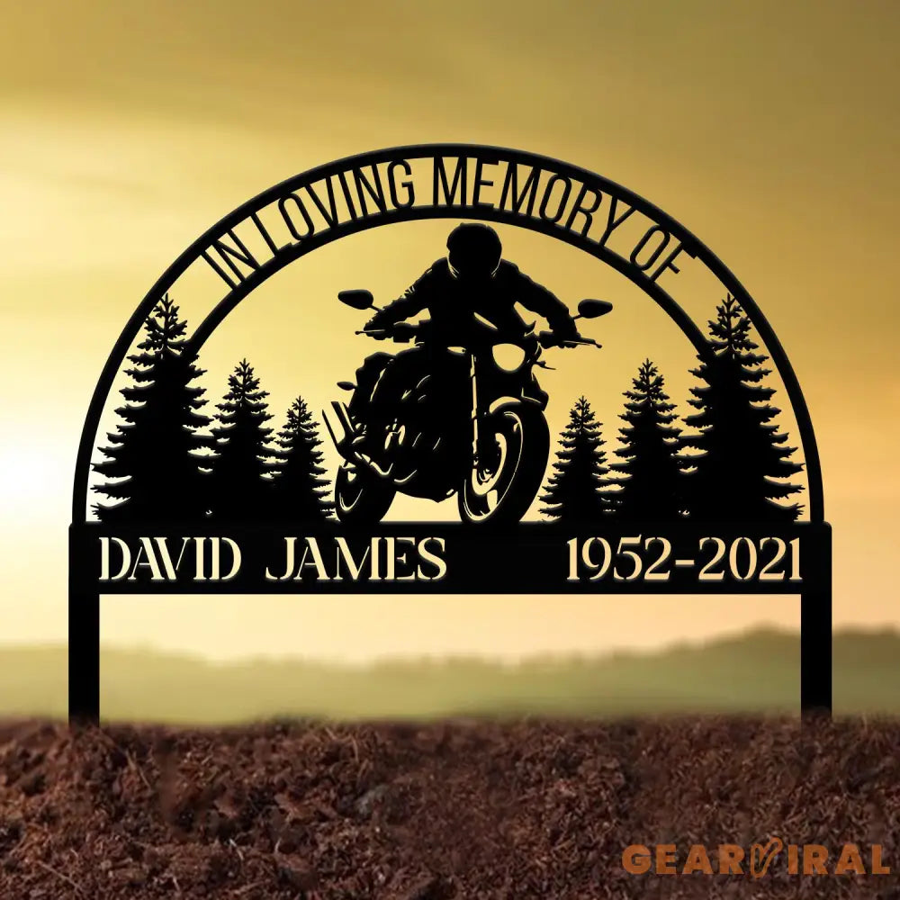 Custom Moto Rider Memorial Plaque Stake Memorial Gifts for Loss of Brother Memorial Sign In Loving Memory Loss Of