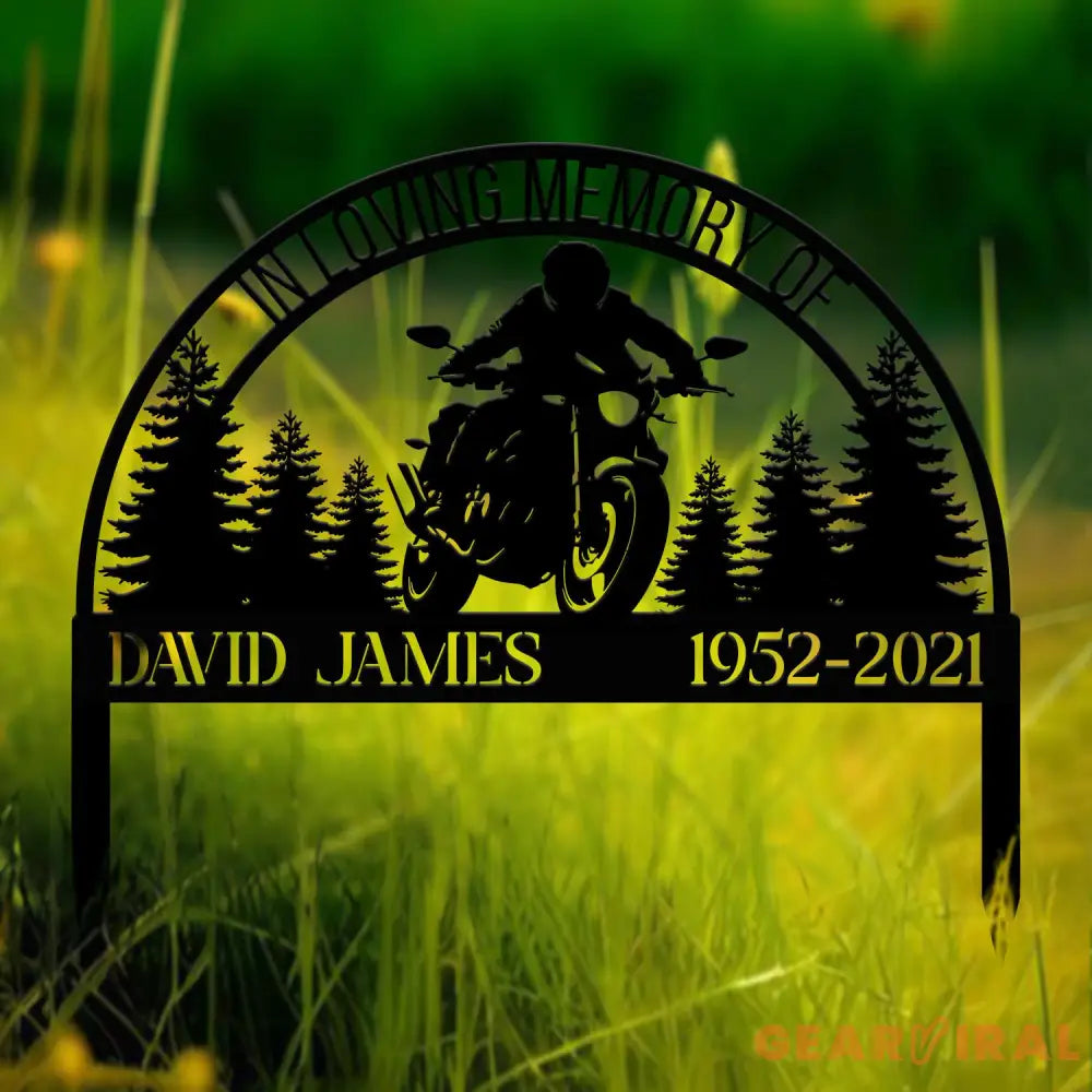 Custom Moto Rider Memorial Plaque Stake Memorial Gifts for Loss of Brother Memorial Sign In Loving Memory Loss Of