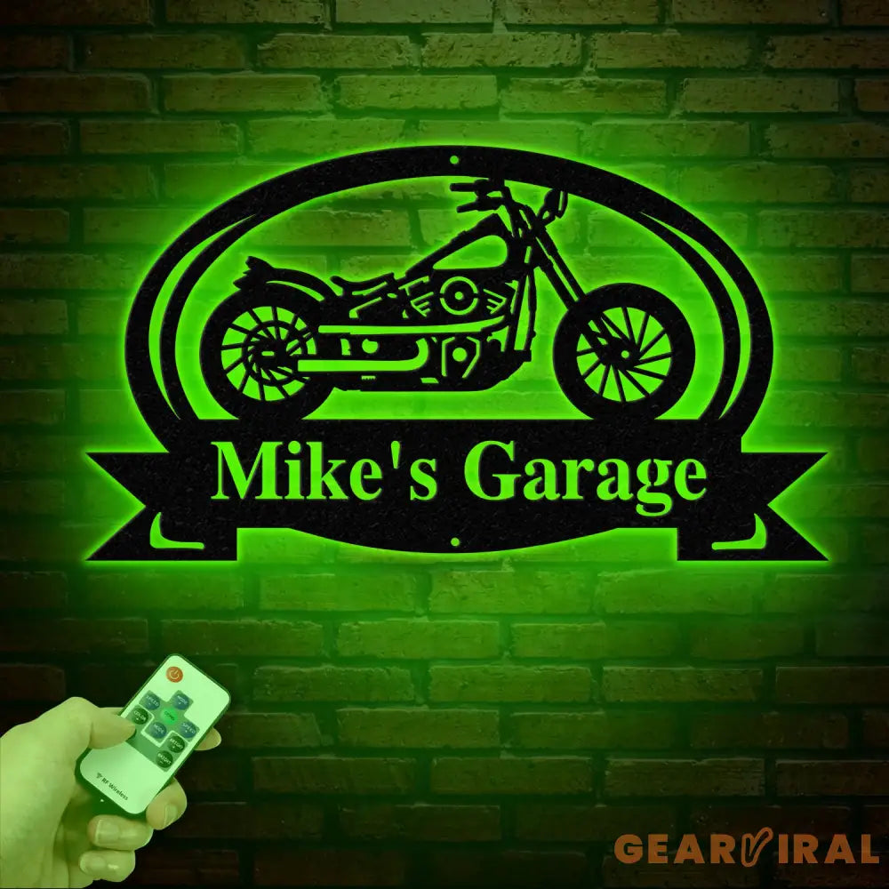 Custom Motorcycle Garage Metal Sign Personalized Biker Name Wall Art Rustic Garage Decor Motorcycle Shop Sign Custom