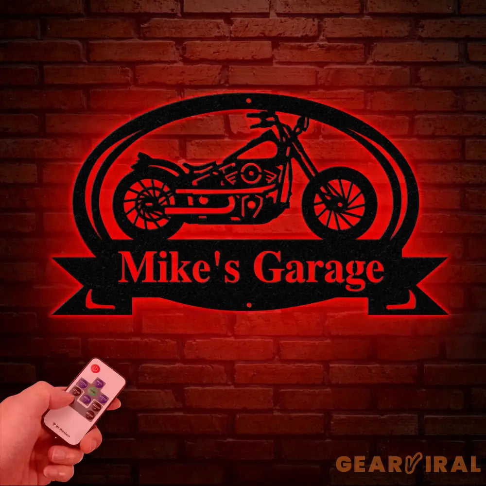 Custom Motorcycle Garage Metal Sign Personalized Biker Name Wall Art Rustic Garage Decor Motorcycle Shop Sign Custom