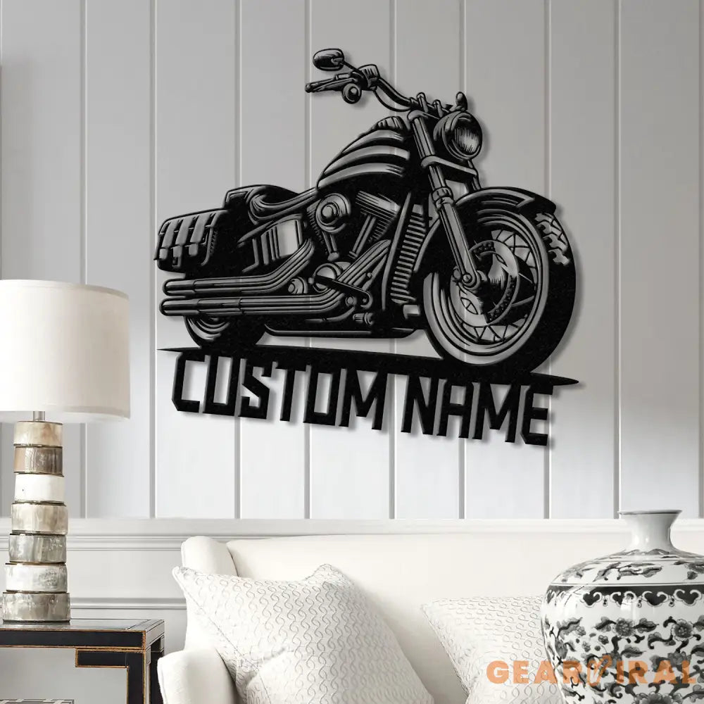 Custom Motorcycle Sign with LED Lights - Motorbike Metal Wall Art - Personalized Biker Name Sign - Housewarming &