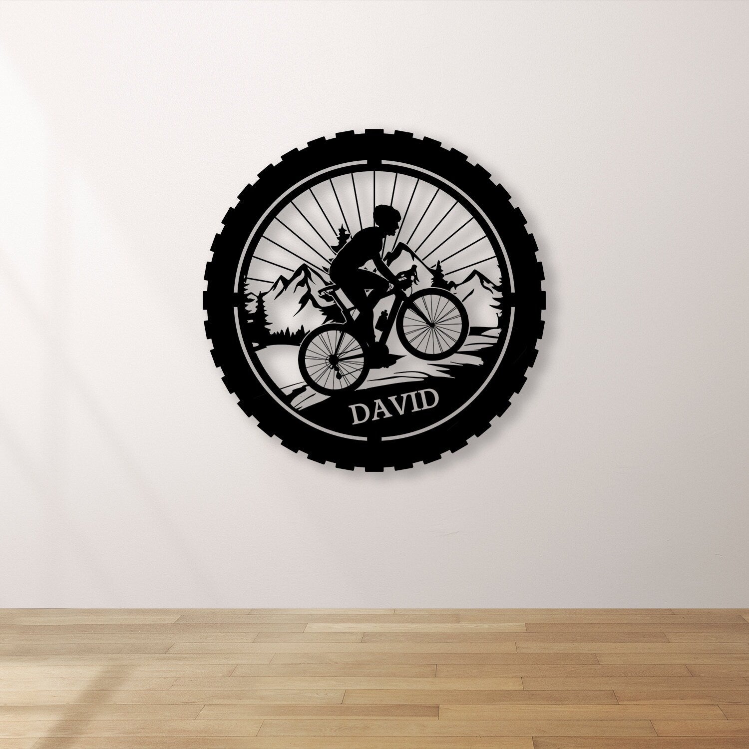 Custom Mountain Bike Metal Sign,Mountain Bicycle Biking Metal Wall Art,Personalized Biker Name Sign,Biker Home Garage Decor,Bike Rider Gift