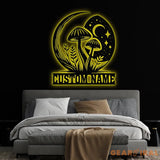 Custom Mushrooms Metal Sign with Led Lights Personalized Mushrooms Sign Mushrooms Metal Wall Art Bedroom Kitchen Garden