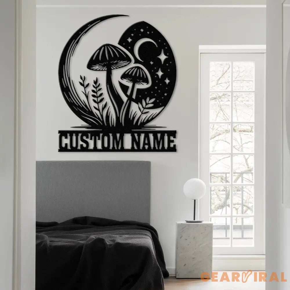 Custom Mushrooms Metal Sign with Led Lights Personalized Mushrooms Sign Mushrooms Metal Wall Art Bedroom Kitchen Garden