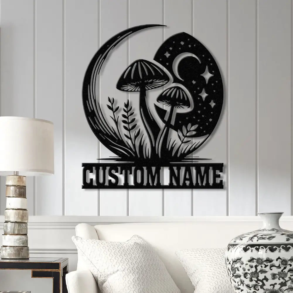 Custom Mushrooms Metal Sign with Led Lights Personalized Mushrooms Sign Mushrooms Metal Wall Art Bedroom Kitchen Garden