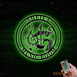 Custom Music Room Sign with Led Light - Guitar Piano Musical Instruments - Music Note Wall Decor Music Lover - Music