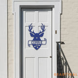 Custom Name Antlers Hanging Wall Art Holiday Metal Sign Christmas Decor Christmas Decorations Holiday Decor Christmas