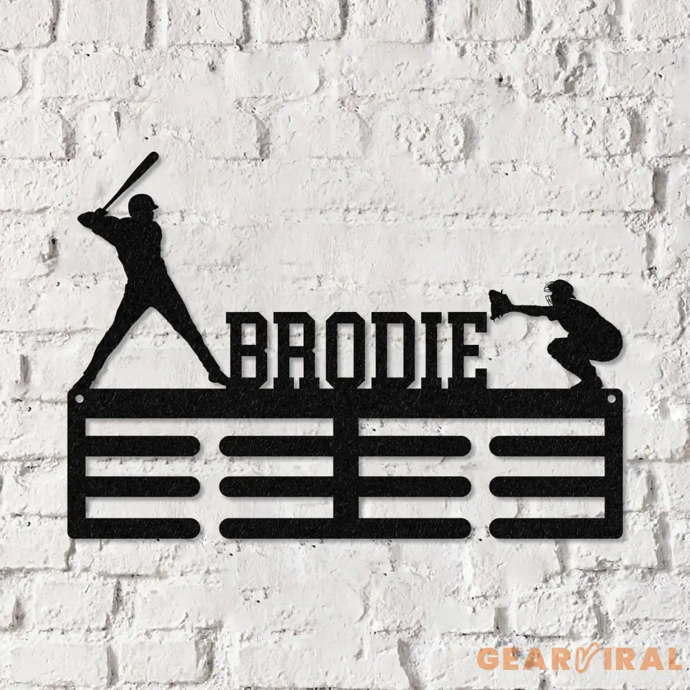 Custom Name Baseball Medal Hanger - Medal Display Sports Medals Kids Room Sports Decor Baseball Athletic Awards