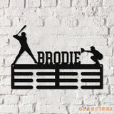 Custom Name Baseball Medal Hanger - Medal Display Sports Medals Kids Room Sports Decor Baseball Athletic Awards