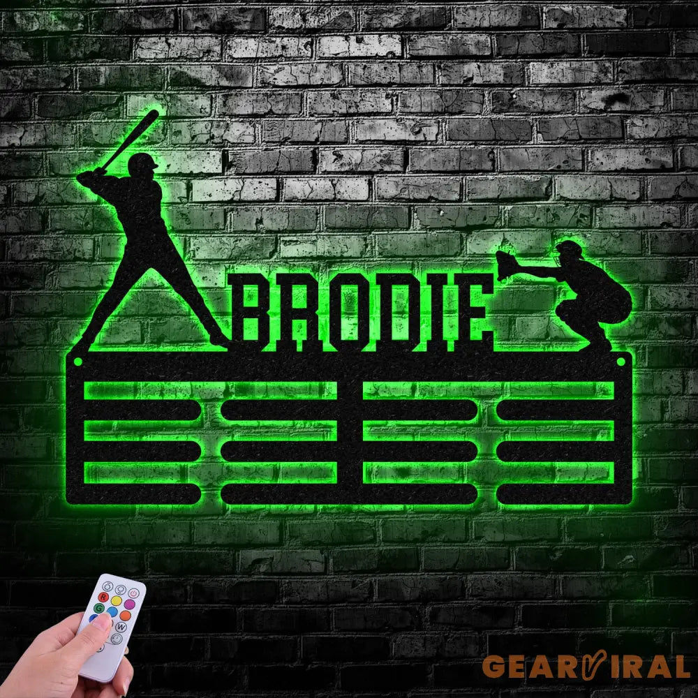 Custom Name Baseball Medal Hanger - Medal Display Sports Medals Kids Room Sports Decor Baseball Athletic Awards