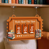 Custom Name Books Read This Year Sign, Custom Reading Tracker for Home Library or Classroom, Book Count Hanging Sign, Bookish Gift.