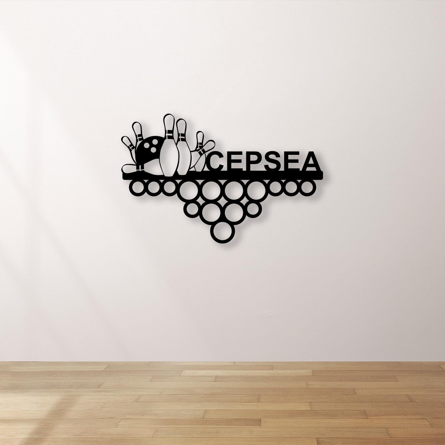 Custom Name Bowling Medal Hanger with Led Light, Medal Holder Display Rack for Awards and Ribbons, Tiered Award Rack, Sports Medal Hanger