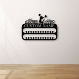 Custom Name Cheerleading Medal Hanger with Led Light, Custom Rungs for Medals Ribbons Medal Hanger Medal Display, Cheerleading, Cheer, Cheerleader