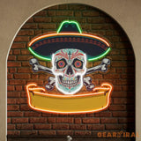 Custom Name Day Of Dead Mexican Artwork Led Neon Sign Light