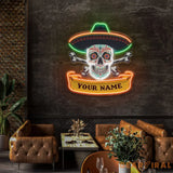 Custom Name Day Of Dead Mexican Artwork Led Neon Sign Light