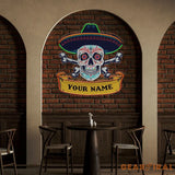 Custom Name Day Of Dead Mexican Artwork Led Neon Sign Light
