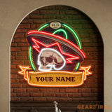 Custom Name Dia De Los Muertos Day Of The Dead Artwork Led Neon Sign Light
