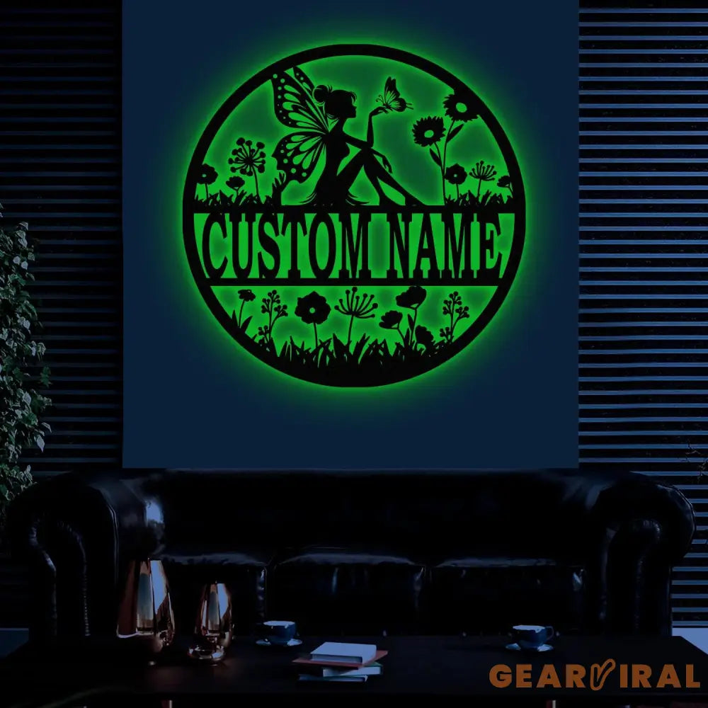 Custom Name Fairy Sign with Led Lights Personalized Fairy Lover Name Sign Nursery Decor Girls Room Decor Christmas