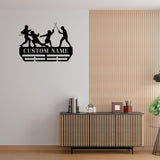 Custom Name Fencing Medal Hanger with Led Light, Sports Medal Holder Display Rack for Awards and Ribbons, Tiered Award Rack, Fencer Gift