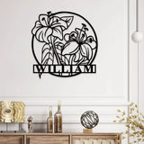 Custom Name Flowers Metal Sign Custom Garden Sign Personalized Metal Sign Flowers Wall Decor Best Gifts for Mother