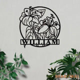 Custom Name Flowers Metal Sign Custom Garden Sign Personalized Metal Sign Flowers Wall Decor Best Gifts for Mother